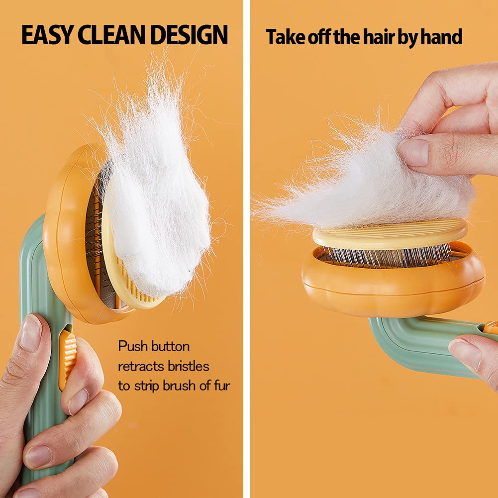 Transform Your Pet Grooming Experience with the Self Cleaning Pumpkin Pet Grooming Slicker Brush