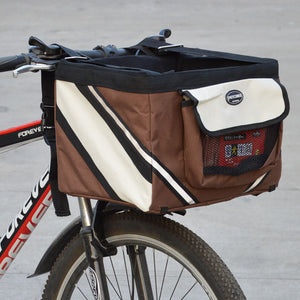 Discover the Joy of Riding with Your Pet: The Removable Front Handlebar Pet Bike Carrier Basket