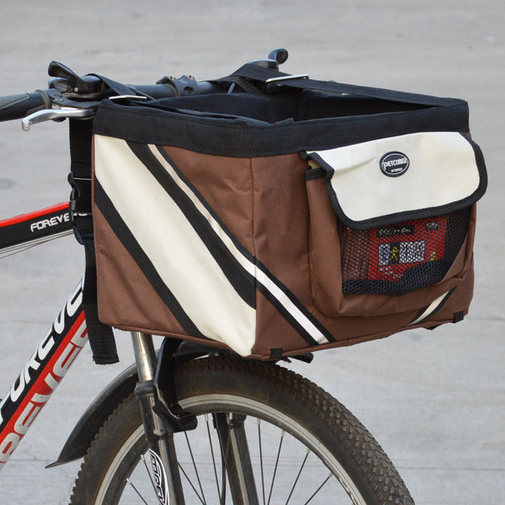 Discover the Joy of Riding with Your Pet: The Removable Front Handlebar Pet Bike Carrier Basket